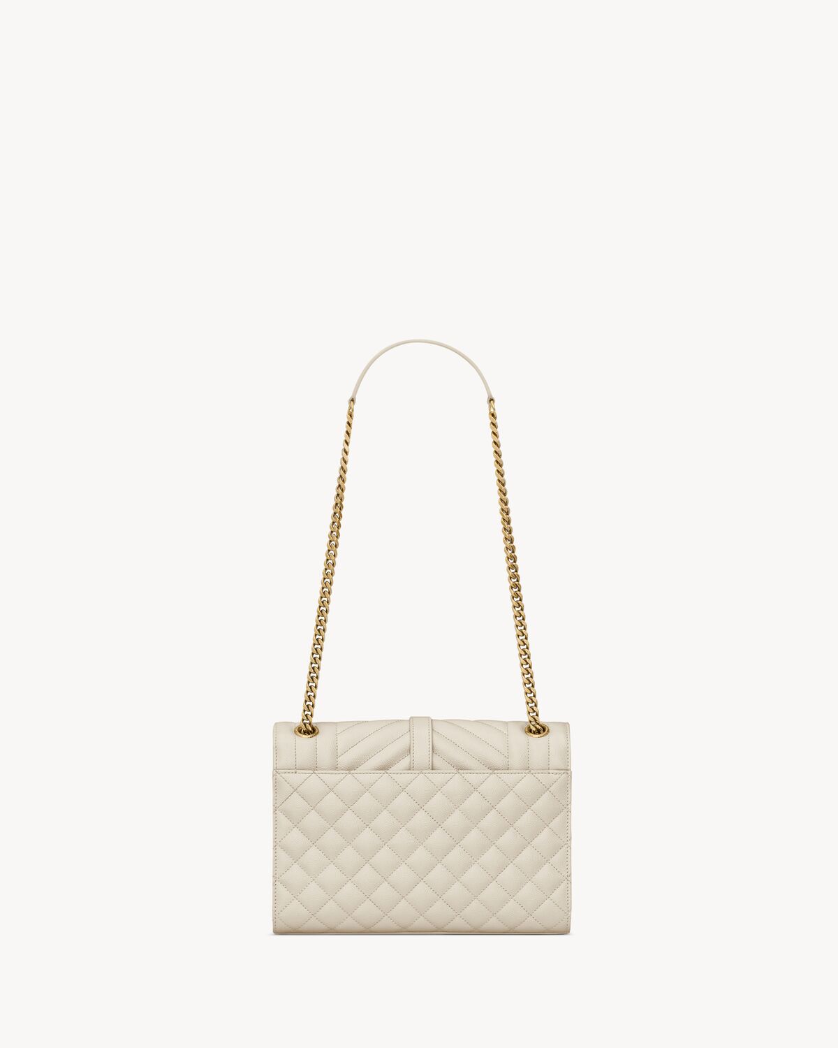 YSL Envelope Medium in Quilted Grain De Poudre Embossed Leather - Image 5